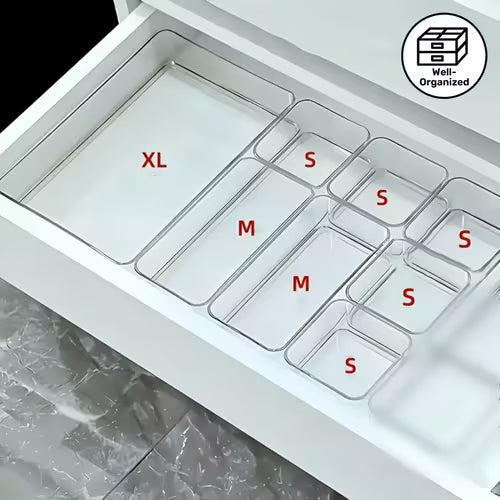 4/6/8/9pcs Set of Transparent Acrylic Cosmetic Storage